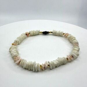 White Heishi Shell Beads Beach Bracelet Boho Surf Style Jewelry Gift Summer Chic